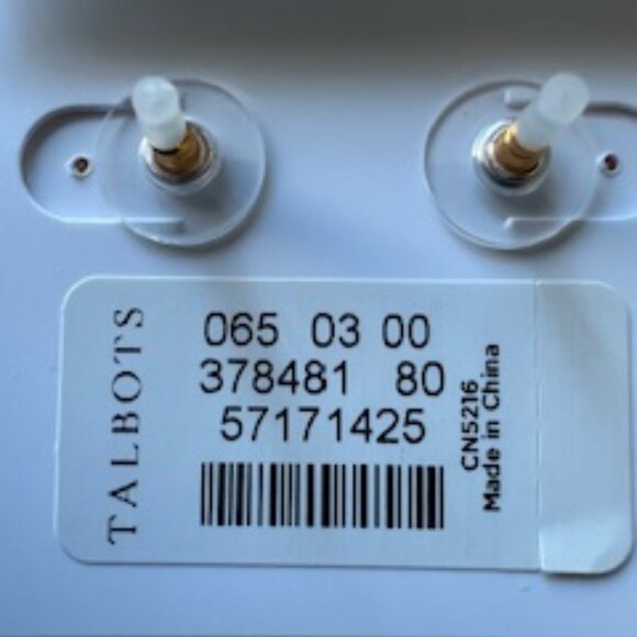 TALBOTS -  Organic Pearl Drop Earrings  - NWT - Picture 2 of 5